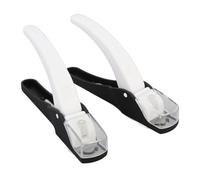 Miskall 2 PCS Professional Acrylique False Nail Personds pour ongles acryliques U outil de manucure en forme de faux couple artificiel Cutter de pointe à ongles avec couverture