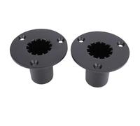 Miskall 2 pièces Support de Haut-Parleur Chapeau Haut-de-Forme en Alliage d'aluminium métal Haut-Parleur trépied Support de Montage Interne Adaptateur Base pour DJ PA
