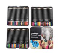 Miskall 72 Ensembles De Crayons De Couleur, Dureté 2B Avec Boîte En Fer, Crayon De Couleur Gras à Haute Solidité Pour Livres De Coloriage, Croquis, Dessin, Ombrage,