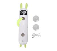 Miskall Caterpillar Interactive Cat Toy, Smart Sensing Automatic Teaser Wand with Powerful Suction Cup Base Hands Free Playtime Safe Plastic Material for Indoor Cats Size