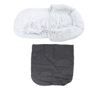 Miskall Dog Bed,Calming Dog Bed & Cat Bed,Winter,Warming Cozy Soft Dog Round Bed, Fluffy Faux Fur Plush Dog Cat,for Small Medium Dogs and Cats