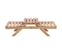 Miskall Étagère Pliable En Bois Pour Plantes - Chariot à Fleurs En Pot à 2 Couches Pour la Maison Et le Jardin
