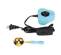 Miskall Four à Cire à Cacheter, Kit De Chauffe-Cire électrique, Prise CN Bleu Ciel 220V pour Invitations Et Scrapbooking