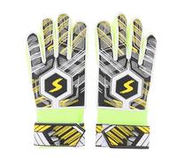 Miskall Gants de Gardien de But de Football pour Enfants, Gants de Football en Latex résistants aux collisions pour Les matchs d'entraînement de Protection des Doigts, 1 Paire en Nylon PU (7#)