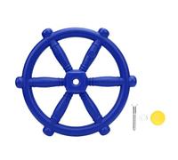 Miskall Jouet de Roue de Bateau Pirate, Volant pour cabane dans Les Arbres, Maison de Jeu extérieure, Ensemble de Jeu de balançoire, Accessoires d'aire de Jeu (Blue)