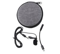 Miskall Microphone Lavalier, Micro-Cravate unidirectionnel à réduction de Bruit avec Clip, Enregistrement stéréo Dynamique pour Diffusion en Direct, Enregistrement Vocal, entretiens