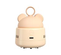 Miskall Mini aspirateur de Bureau, sans Fil, Rechargeable par USB, Aspiration puissante, Compact et léger, pour Clavier, Maison, Bureau, Voiture, Cadeaux pour Enfants, Bleu, Beige (Beige)
