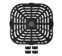 Miskall Poêle De Gril De Remplacement pour Friteuse à Air, Food Grade Non-Stick Air Fryer Accessories 24x2 3cm/9,4x9 Pouces Replacement Tray Rack Parts Grill Crisper Plate