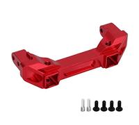 Miskall RC support de pare-chocs avant de protection en alliage d'aluminium support de pare-chocs de voiture RC pour Traxxas 1/10 chenille (Rouge)
