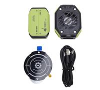 Miskall Refroidisseur de téléphone magnétique, 5000 trpm ventilateur de refroidissement du téléphone semi-conducteur, ventilateur de jeu plus rapide avec affichage de température en temps