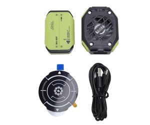 Miskall Refroidisseur de téléphone magnétique, 5000 trpm ventilateur de refroidissement du téléphone semi-conducteur, ventilateur de jeu plus rapide avec affichage de température en temps