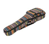 Miskall Sac pour ukulélé de Style Ethnique, étui à Double bandoulière intégré en Coton épais pour Guitare