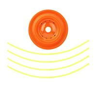 Miskall Tête de Coupe Gazon en Aluminium, débroussailleuse, Accessoire de Tondeuse à Gazon avec 4 Lignes de Coupe, Couleur Orange, 100% Neuf, résistant à l'usure