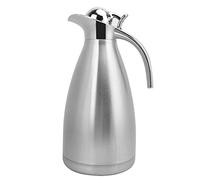 Miskall Thermos 2L Isotherme Inox, Bouteille Isotherme Grande Capacité avec Poignée, Pot Café Thé 24h Chaud/Froid, Carafe Thermique Bureau Maison Voyage (Argent)