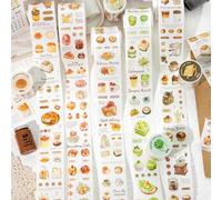 MisKepaa Lot de 5 rouleaux de ruban washi pour scrapbooking - Thème café - Pour journaling, diaries, scrapbooking, journal indésirable, cadre photo (café Weekend)