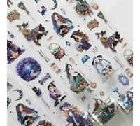 MisKepaa Magic PET Washi Tape Set, 3 rouleaux de stickers en ruban adhésif Washi Magic sur le thème PET pour le scrapbooking, journalisation, journal de brouillon, bullet journal, scrapbooking, carnet