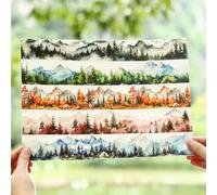MisKepaa Scrapbooking Accessoires Kit complet pour Mountain and Forest, 6 rouleaux PET Washi Tape Set, Scrapbook Stickers for Scrapbooking, Journaling, Bullet Journal, DIY Crafts, Gift Wrapping,