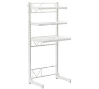 MiSMiAO Armoire pour Machine à Laver, sèche-Linge, Meuble de Salle de Bain, Étagère de Salle de Bain à 2-3 réglable Niveaux - Support Peu encombrant (3 Partitionen)