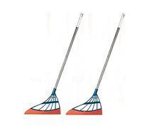 MiSMiAO Balai Magique Balai Coiffeur Balai en Silicone Balai D'essuyage 2 en 1 Balai de grattage Balai D'essuie-Glace Magique Essuyer Interieur Brosse Nettoyage Salle de Bain (Green,2 Stück)