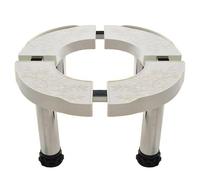 MiSMiAO Base de climatisation cylindrique, support de base circulaire avec 4 pieds en acier inoxydable, mobilier cylindrique, diamètre réglable, large gamme d'applications[23-26cm]