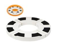 MiSMiAO Base de climatiseur vertical, support rond, avec 8 pieds extra bas, base ronde blanche, diamètre réglable, pour climatiseur vertical, jardinière, aquarium à colonne[8 pieds]