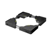 MiSMiAO Base de machine à laver, roulettes de transport, fonction anti-vibration, taille réglable, pour support de réfrigérateur de 45 à 65 cm, pour congélateur, charge maximale 200 kg - Gris