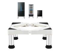 MiSMiAO Base multifonction pour appareils statiques, chariot élévateur universel, base réfrigérateur, 4 pieds robustes, hauteur de largeur réglable, blanc, large gamme d'applications[19-22cm]