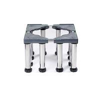 MiSMiAO Support de machine à laver avec socle réglable 45-70 cm pour séchoir en acier inoxydable Réfrigérateur Lave-linge Support d'étagère 12 pieds