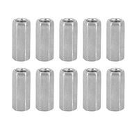 MISNODE 10pcs écrous Hexagonaux en Acier au Carbone écrou de Couplage écrous de Connecteur écrous à Douille Hexagonale Ensemble écrous de Quincaillerie écrous Hexagonaux Attaches(M8*30)