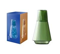 MISNODE Carafe à décanter en verre de style nordique - Résistant à la chaleur - Carafe à eau et verre - Pratique et durable - Pour chambre à coucher, cuisine, salle de bain