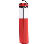 MISNODE Sac de rangement pour papier cadeau - Organiseur de papier cadeau avec poignées et fermeture éclair qui convient aux rouleaux de 101,6 cm avec section pour ranger des rubans, des nœuds, rouge