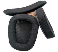 misodiko Coussinets et arceau de rechange pour casque de jeu Logitech G633 G933 G635 G935 G633S G933S (tissu en maille noire)