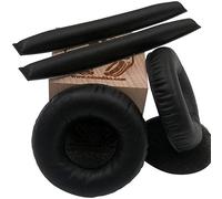 Misodiko Kit de Housse de Coussin de Rechange pour Casque Sennheiser HD25, HD25-1 II - Cuir Noir