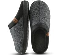 Misolin Chausson Homme à Chaussant Large Hiver Chaud Memory Foam Pantoufles | Slippers Confortables en Sherpa Douce, Ultra Doux, Comme un Nuage, Antidérapant, Lavable En Machine, Intérieur Extérieur