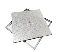 Misorat Couvercle de Regard en Acier Inoxydable Épais, Couvercle Fosse Septique Renforcé Antidérapant, Plaque Egout Usées pour Allée de Cuisine et Cour,80x80x2.5cm/31x31x1in