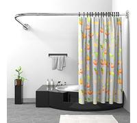 Misounda Tringle à Rideau de Douche L Forme, Barre de Douche Angle en Acier Inox, 122x190 cm Barre Rideau Douche Réglable avec Anneaux Rideaux, pour Salle de Bain Baignoire Vestiaire