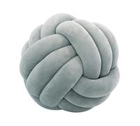 MISOYER Oreiller Boule Noeud avec Peluche Courte en Velours Doux, Coussin Noeud, Rond à Trois Brins Fait la Main Dos Taille Doux pour Canapé-Lit Bureau Décoration de Maison Voyage, 20 x 20 cm