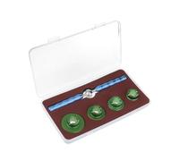 misppro Ensemble d'outils professionnels pour ouvrir le boîtier arrière de montre avec 4 matrices et boîte de rangement pour réparation et entretien de montres