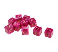 misppro Lot de 10 dés D6 en polyhédral - 16 mm - Double couleurs - Dés à six faces - Rose + blanc, comme décrit
