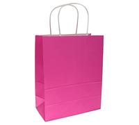 misppro Lot de 10 sacs cadeaux de fête de mariage en papier avec poignée - Pêche - Grand format - 33 x 26 x 12 cm