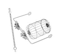 misppro Mangeoire à foin en acier inoxydable pour lapin, cochon d'Inde, cage à foin d'extérieur, habitants de prairie, 16 x 11 cm