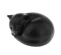 misppro Urne funéraire en bois pour chat endormi - Urne funéraire pour cendres - Étagère de cheminée