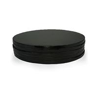 Miss Bakery's House® Cake Drum - 12 mm - Ø 30 cm - noir - 5 pièces - plateau de gâteau épais - stable - recouvert d'un film - transporter sûr des gâteaux - couches de pile