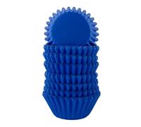 Miss Bakery's House® Mini moules à muffins - papier - Ø 32 mm x 20 mm - bleu - 200 pièces - pâtisserie - confiserie - caissettes pour cupcakes et sucreries - petits fours
