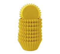 Miss Bakery's House® Mini moules à muffins - papier - Ø 32 mm x 20 mm - jaune - 200 pièces - pâtisserie - confiserie - caissettes pour cupcakes et sucreries - petits fours