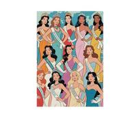 Miss Beautiful World Drapeau de prière en plein air Happy New Year pour décoration de terrasse 28 x 40 cm double face