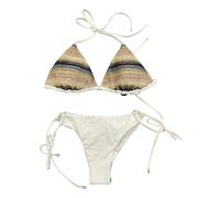 Miss Bikini - Ensemble Bikini Triangle avec Détails Lacets - Femme - Maillots de bain - Beige - Taille: 40 FR
