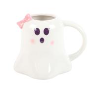 Miss Boo Tasse fantôme d'Halloween - Mignon et durable pour chocolat chaud, café ou thé - Design adorable, qualité durable, idéal pour les fêtes effrayantes et fantaisistes toute l'année