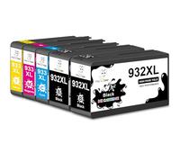 Miss Deer 932XL 933XL Cartouches d'encre Compatible pour HP 932 933 Multipack pour HP OfficeJet 6600 7510 6700 7110 7610 7612 6100 (2 Noir, 1 Cyan, 1 Magenta, 1Jaune, 5 Pack)