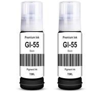 Miss Deer GI-55 GI-55BK Bouteilles d'encre pour Canon GI55 GI-55 Noir Compatible avec Canon Maxify GX1050 GX2050(2BK)